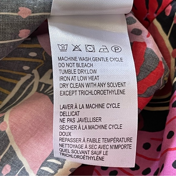 Farm Rio Shell Mix Long Cuff Blouse In Multi Size Medium New With Tags - Picture 10 of 13